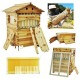 SHIJING US 7pcs Auto Honey Hive Beehive Frames + Beekeeping Brood Cedarwood Box New