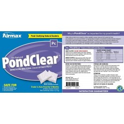 Airmax PondClear Natural Beneficial Bacteria, Cleans & Clarifies, Water Treatment, Safe for Fish, 24 Packets Treats 1/4 Acre Pond Up to 6 Months