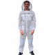 OZ ARMOUR Full Beekeeping Suit 3 Layer Ventilated Beekeeper Costume with Fencing Hood (Medium)