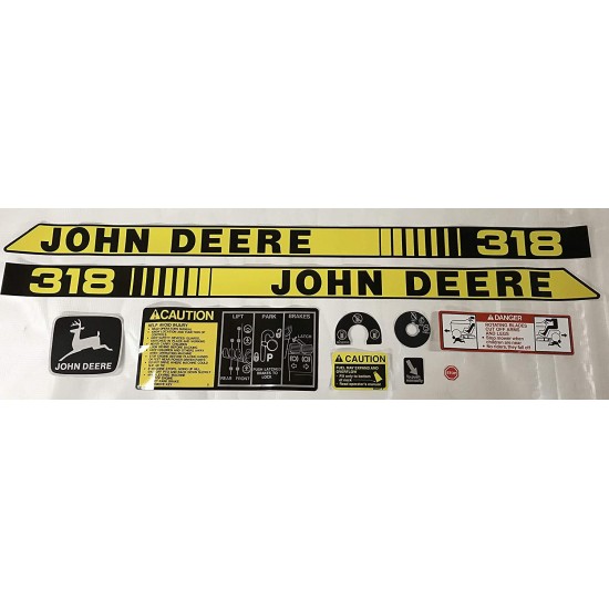 John Deere 318 Tractor Decal Kit