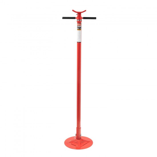 Sunex 6809A, Underhoist Support Stand, ¾ Ton Capacity, 12 Inch Diameter Base, Contoured Saddle, Bearing Mounted Spin Handle, Self-Locking ACME Threaded Screw, Supports Vehicle Components