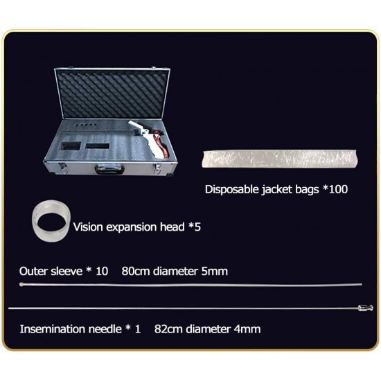 Professional Visual Insemination Gun with 4.3 inches Monitor Instrument Veterinary Transcervical Insemination, Farm Tools Perfect for Pig, Cow, Horse, Deer