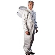 Forest Beekeeping Supply - Premium Cotton Beekeeping Suit With Round Veil | Suitable For Beginner and Commercial Beekeepers | Includes Metal Brass Zippers | Thumb Straps | Hive Tool Pockets - (Small)