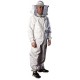 Forest Beekeeping Supply - Premium Cotton Beekeeping Suit With Round Veil | Suitable For Beginner and Commercial Beekeepers | Includes Metal Brass Zippers | Thumb Straps | Hive Tool Pockets - (Small)