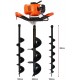 One Man Earth Auger, 52cc 2-Cycle 2.3 HP Petrol Powered Earth Auger Post Hole Borer Ground Drill Digger + 3 Bits