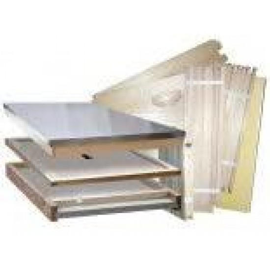 Complete Unassembled 10 Frame Honey Bee Hive, with Solid Bottom, Frames, Rite-Cell Foundation, and Covers (BZ01PW)