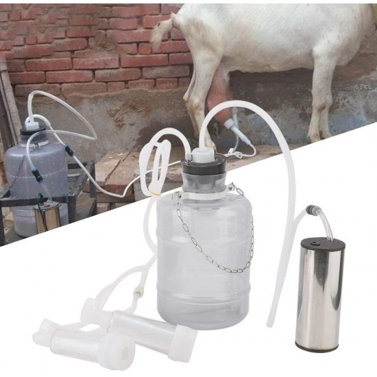 Electric Milking Machine Kit, 3L Household Electric Goat Sheep Cow Milking Machine High Configuration Minitype Milker Machine with Vacuum-Pulse Pump (100-240V)