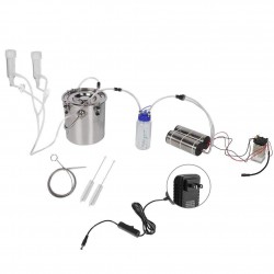 Milking Kit, 5L Goat Sheep Cow Milking Kit Portable Electric Impulse Milking Machine(Sheep, US)