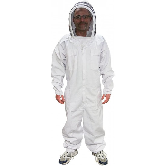 MANN LAKE Economy Beekeeper Suit with Self Supporting Veil, Medium