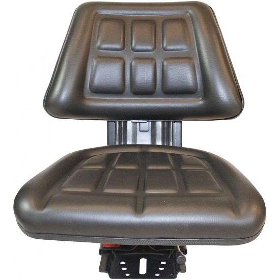 Black TRIBACK Style Tractor Suspension SEAT FITS International Harvester IH 454, 464 574 584 TRAC SEATS Brand (Same Day Shipping - Delivers in 1-4 Business Days)