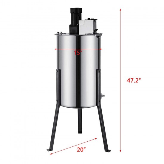 BestEquip Electric Honey Extractor Separator 2 Frame Bee Extractor Stainless Steel Honeycomb Spinner Crank. Beekeeping Extraction Apiary Centrifuge Equipment