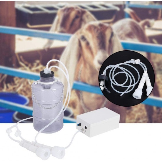 Dioche Milking Machine, Eco-Friendly Electric Milking Machine Goat Milker, Milk Suction Tank for Goat Milking Machine Milking Kit(U.S. regulations)