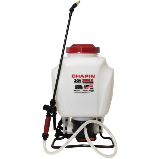 Chapin International 63985 Black & Decker Backpack Sprayer, 4 gal, Translucent White