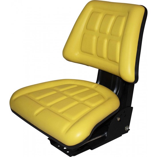 TRAC SEATS Yellow Brand TRIBACK Style Universal Tractor Suspension SEAT with TILT FITS John Deere 2140 2150 2155 2240 2250 5310 5400 5510 6110