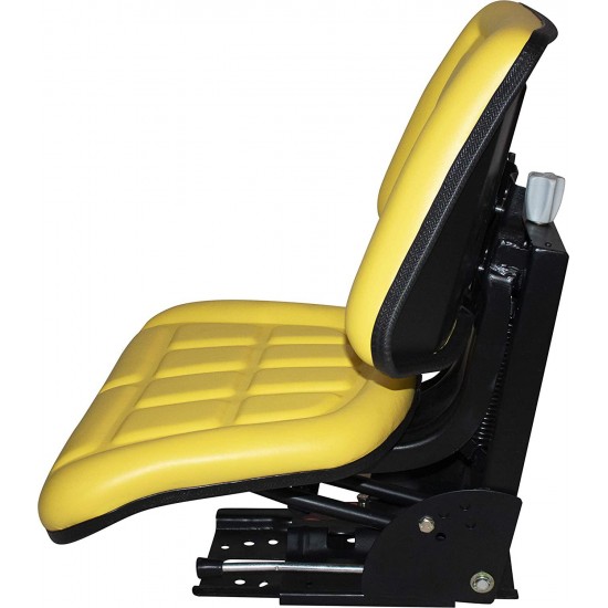 TRAC SEATS Yellow Brand TRIBACK Style Universal Tractor Suspension SEAT with TILT FITS John Deere 2140 2150 2155 2240 2250 5310 5400 5510 6110