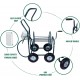 KARMAS PRODUCT 4 Wheels Portable Garden Hose Reel Cart  with Storage Basket  Rust Resistant Heavy Duty Water Hose Holder