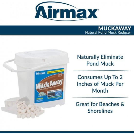 Airmax MuckAway, Natural Pond Muck Reducer, Removes Up to 2