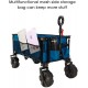 Timber Ridge Outdoor Collapsible Wagon Utility Folding Cart Heavy Duty All Terrain Wheels for Shopping Camping Garden Beach with Side Bag and Cup Holders