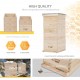 VIVOHOME Wooden 5 Layers 5 Box Langstroth Honey Bee Hive Box with Metal Roof for Beekeeping (Foundations Not Included)