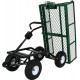 Sunnydaze Utility Steel Dump Garden Cart, Outdoor Lawn Wagon with Removable Sides, Heavy-Duty 660 Pound Capacity, Green