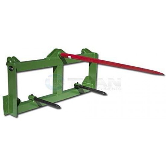 Titan Tractor Hay Spear Attachment Fits John Deere 3000 lb Capacity Front Loader