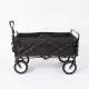 Mac Sports Collapsible Folding Outdoor Utility Wagon with Side Table - Black