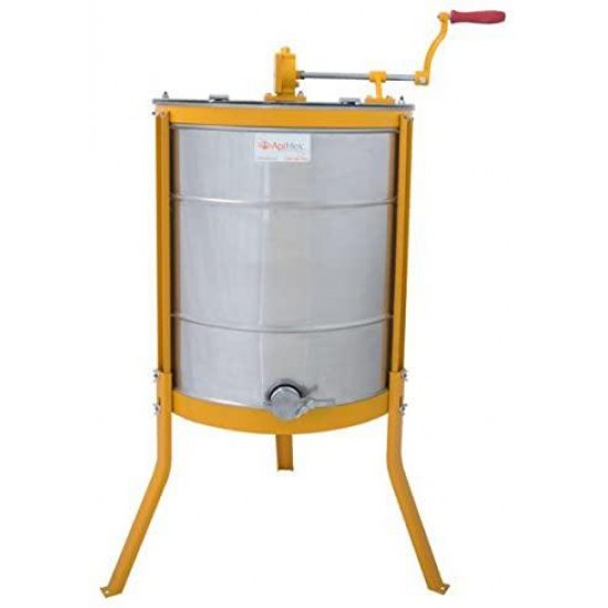 2in1 Manual Honey Extractor Tangential & Radial 3 Deep Or 12 Medium Langstroth Frame Spinner with Interchangeable Cage | Convenient Durable Simple & Economical