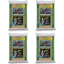 Unco Industries Wiggle Worm Organic Earthworm Castings Fertilizer, bLUDXb 4 Pack (15 Pounds)