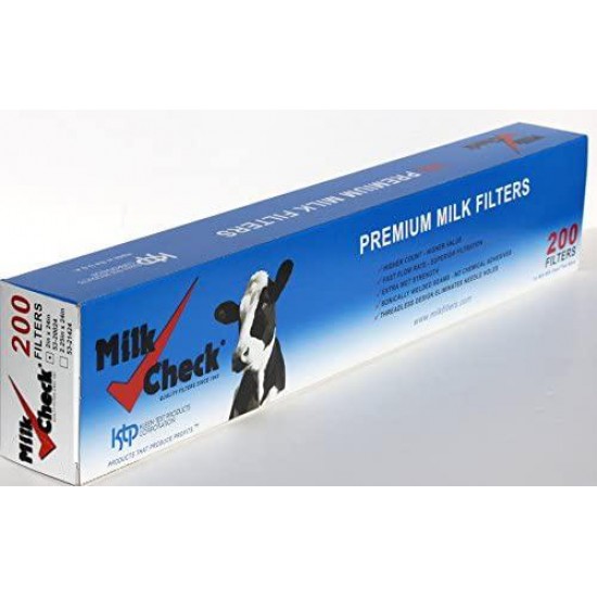 Milk Check Premium Milk Filter 3 x 23 3/8 Sock. Case of 800 Filters. Compare at 27 Cents per Filter