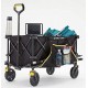 Gorilla Carts GCSW-7P 7 Cu. Ft. Collapsible Folding Outdoor Utility Wagon with Oversized Bed, Black