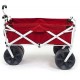 Mac Sports Heavy Duty Collapsible Folding All Terrain Utility Wagon Beach Cart - Red/White