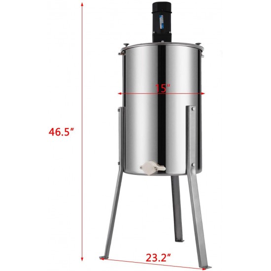 BestEquip Electric Honey Extractor 3 Frame Bee Extractor Stainless Steel Honey Spinner with Stand Beekeeping Equipment