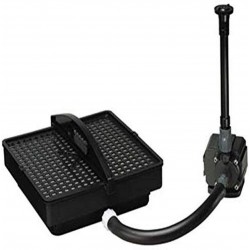 Pondmaster DNR02217 02217 700 GPH Pond Pump with Filter and Fountain Set, Black