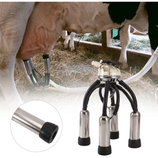 Tgoon Milk Collector, Milking Machine Accessory Convenient Stainless Milking Stainless Steel with Pc+Stainless Steel for Milk Machine