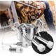 QHWJ Cows Milking Machine, Electric Vacuum Pump Cattle Milking Machine Kit with 5L Stainless Steel Milk Barrel, 2 Milk Lining and Milking Hose