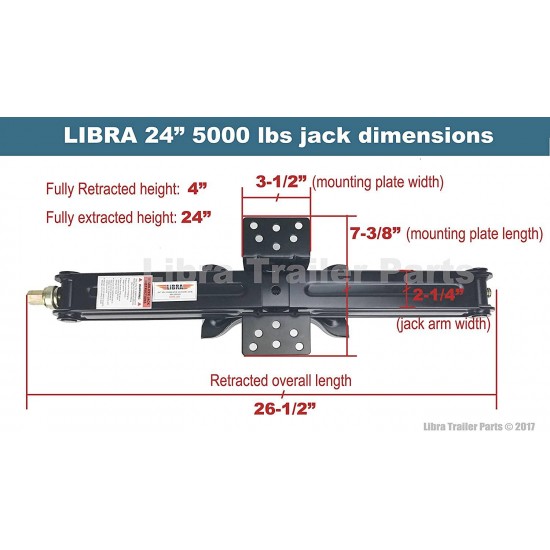 LIBRA Set of 4 True 7500 lb Heavy Duty 24