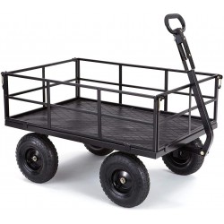 Gorilla Carts GOR1200-COM Heavy-Duty Steel Utility Cart with Removable Sides and 13