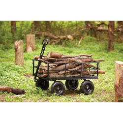 Gorilla Carts GOR1200-COM Heavy-Duty Steel Utility Cart with Removable Sides and 13