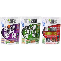 Dutch Science Nutrients Trio Plus Pack - Grow Girls Grow (1.1 lb), Bloom Nutrients (1.1 lb), Cal-Mag Plus Humates (1.1 lb) for Full Cycle Grows