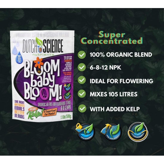 Dutch Science Nutrients Trio Plus Pack - Grow Girls Grow (1.1 lb), Bloom Nutrients (1.1 lb), Cal-Mag Plus Humates (1.1 lb) for Full Cycle Grows