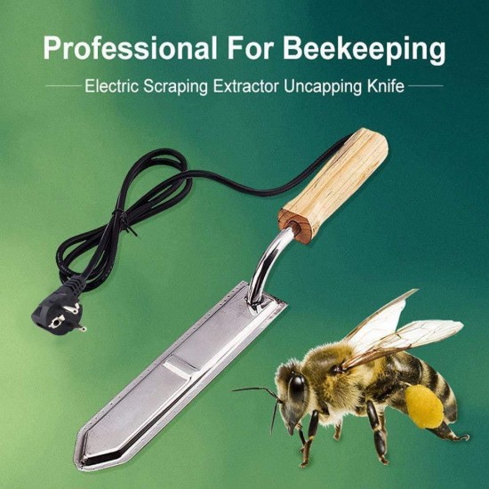 Stainless Steel Honey Cutting Knife,Electric Uncapping Knife,Beehive Beekeeping Scraper Hot Knife Honey Extractor Beekeeping Tools Gift for Beekeeper