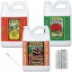 Fox Farm Liquid Nutrient Trio Soil Formula: Big Bloom, Grow Big, Tiger Bloom (Pack of 3 - 1 Gallon Bottles) Bundled with Twin Canaries Chart & Pipette