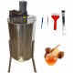 INTSUPERMAI Electric 4 Frame Honey Extractor Separator Machine Bee Extractor with Stainless Steel Stands for Honeycomb Beekeeping Extraction Apiary Centrifuge Equipment