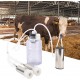 HEEPDD 2L Electric Milking Machine Kit, Minitype Portable Double Head Milker Machine Household High Configuration Electric Milking Machine with Vacuum Pump for Sheep Goat Cow