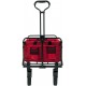 Meda 40848 | Collapsible Folding Outdoor Utility Wagon Cart (Red)