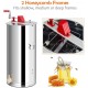 Goplus 2 Frame Honey Extractor, Stainless Steel Frame, Manual Honey Separator, w/Spinner Crank, Beekeeping Equipment, w/Transparent Lid, Ideal for Apiaries and Family Use (Silver)