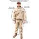 Honey Bee Safe Tan Beekeeper Suit 100% Cotton Khaki Beekeeping Jacket and Cargo Pants Combo with Detachable Hooded Veil Beekeepers Supple Leather Gloves (XLarge)