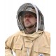 Honey Bee Safe Tan Beekeeper Suit 100% Cotton Khaki Beekeeping Jacket and Cargo Pants Combo with Detachable Hooded Veil Beekeepers Supple Leather Gloves (XLarge)