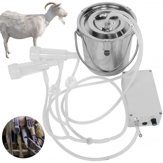 Gentle Suction Sheep Milking Machine, Stainless Steel Adjustable Milking Device, Anti‑Wear Milking Machine for(U.S. regulations)