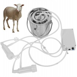 FOTABPYTI Vacuum Milking Machine, Stainless Steel Milking Device, Rubber Adjustable Safe Cow Milking Machine for Sheep Farm(U.S. regulations)